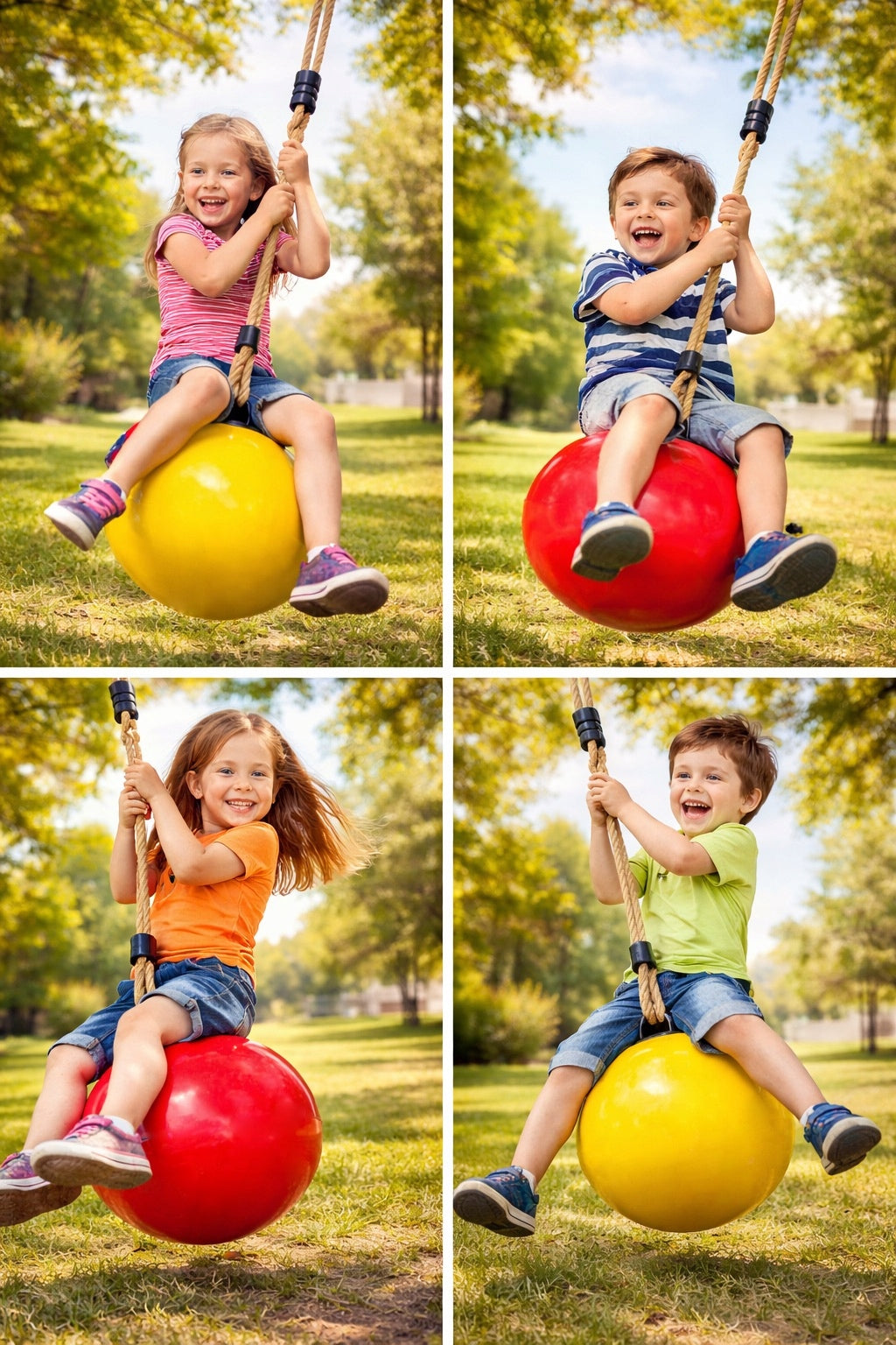 Swing Child Children Buoy Ball Swing Seat Square Toys 43523 zi Kid's age 3＋ years