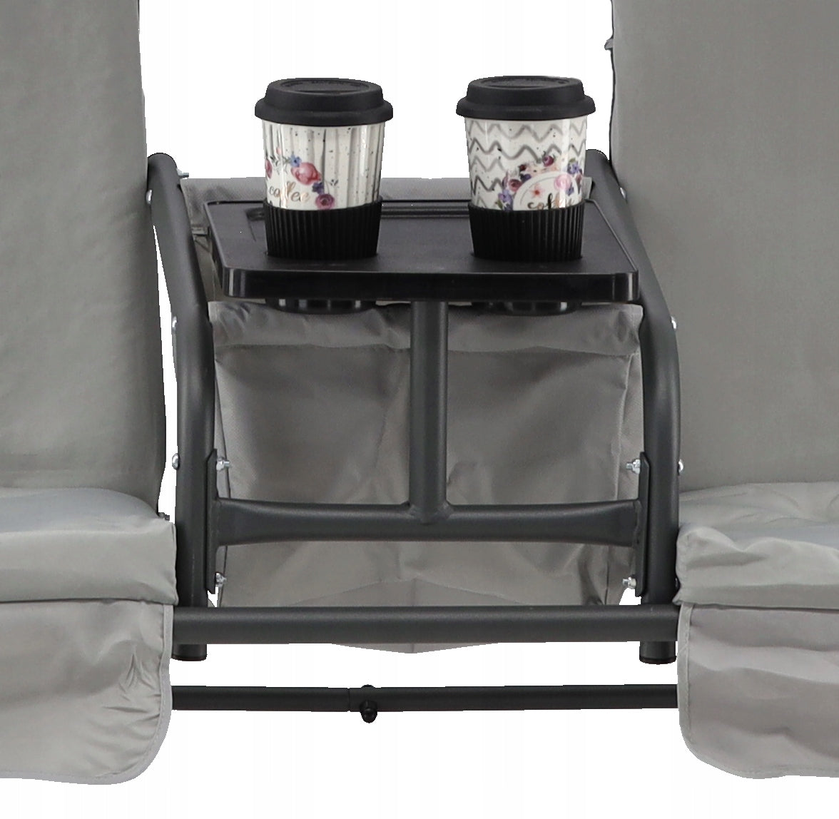 Swing Garden Rocking Bench 2-Stand Cups Adjustable Canopy 6762 Seat length 180 cm