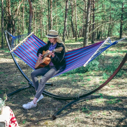 Swing Hammock Frame Garden Stand Metal Black 2in1 Double Rocker Manufacturer code Stelaż hamaka huśtawki stojak