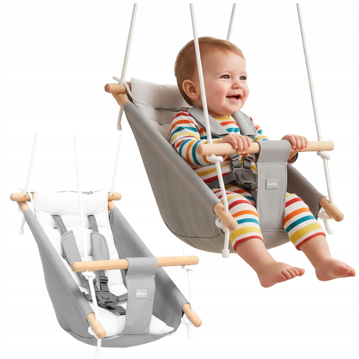 Swing Hammock Rocker For Children 3in1 Adjustable Safety Belts 60 Kg