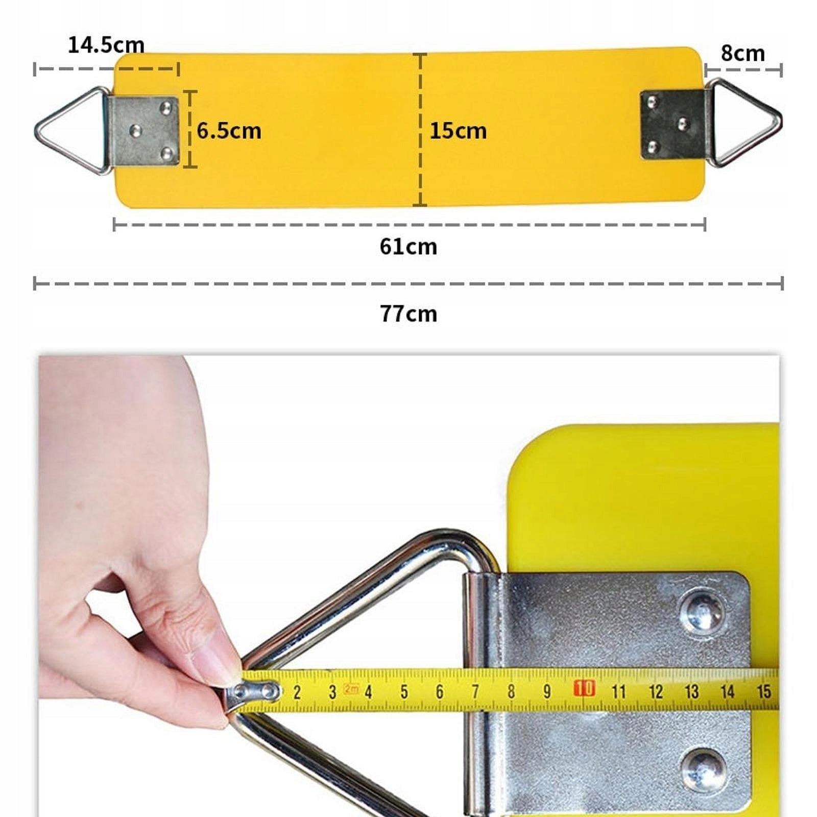 Swing Seat with Metal Triangle Rings Swing Set Accessories EVA Easy Yellow Packaging status original