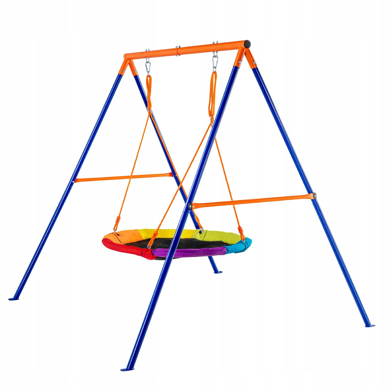 Swing Sets for Backyard 40in Saucer Swing Seat A-Frame Metal Stand 440lbs Material of manufacture fabric