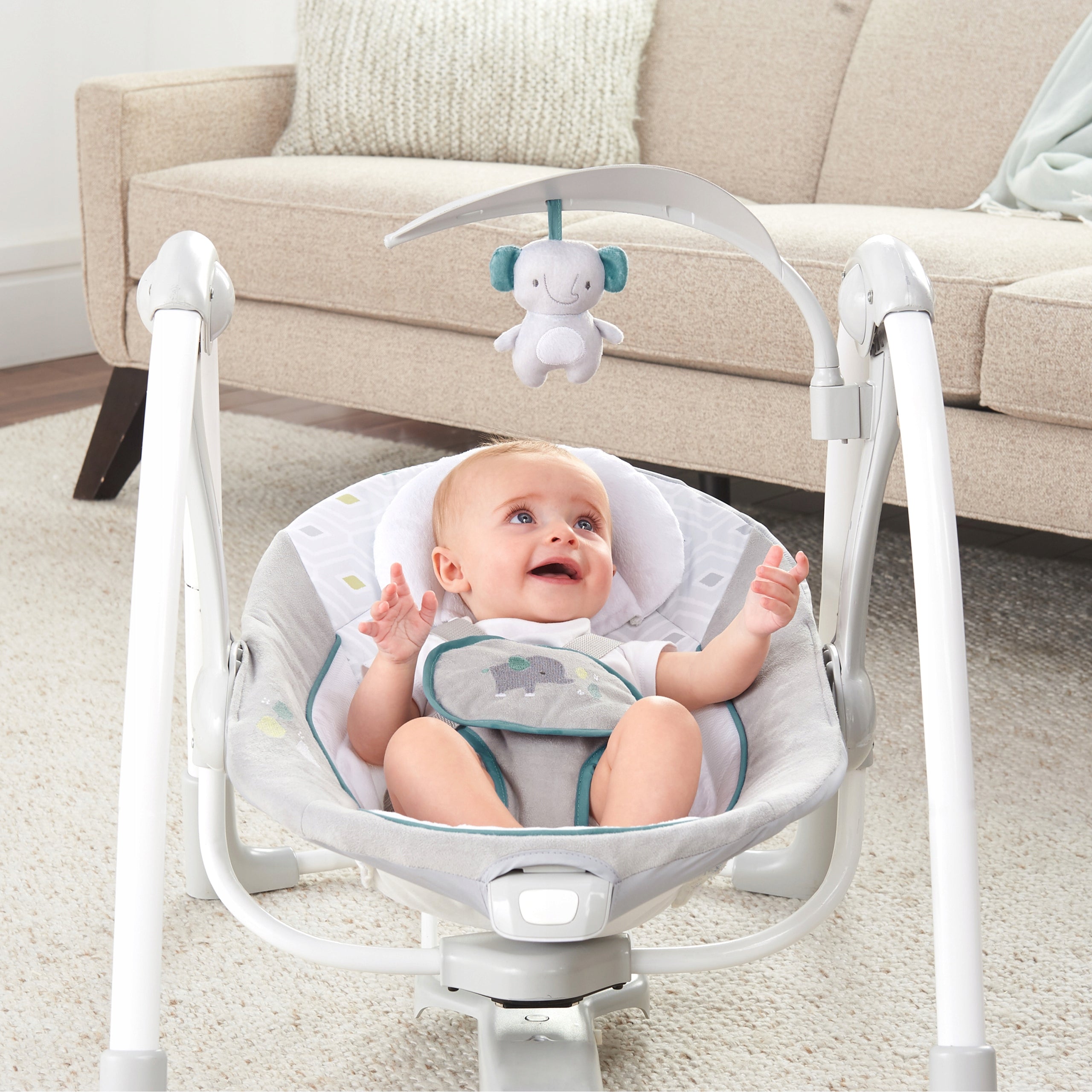Swing and lounger 2in1 with melodies and vibrations sounds of nature Ingenuity Brand Ingenuity