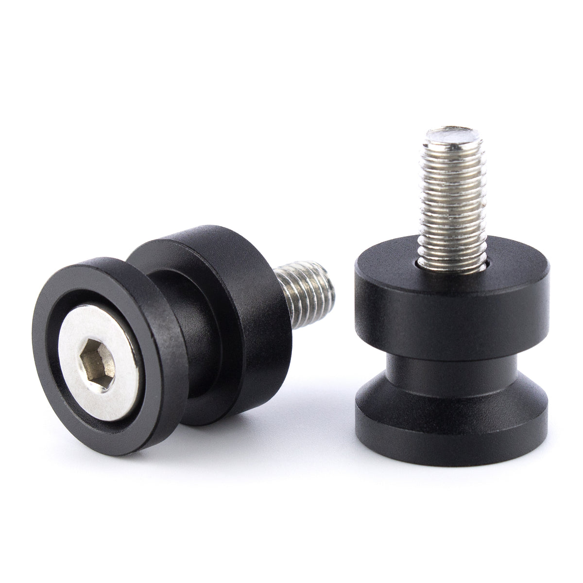 Swing arm screw rollers for motorcycle lift M8 universal Suzuki black