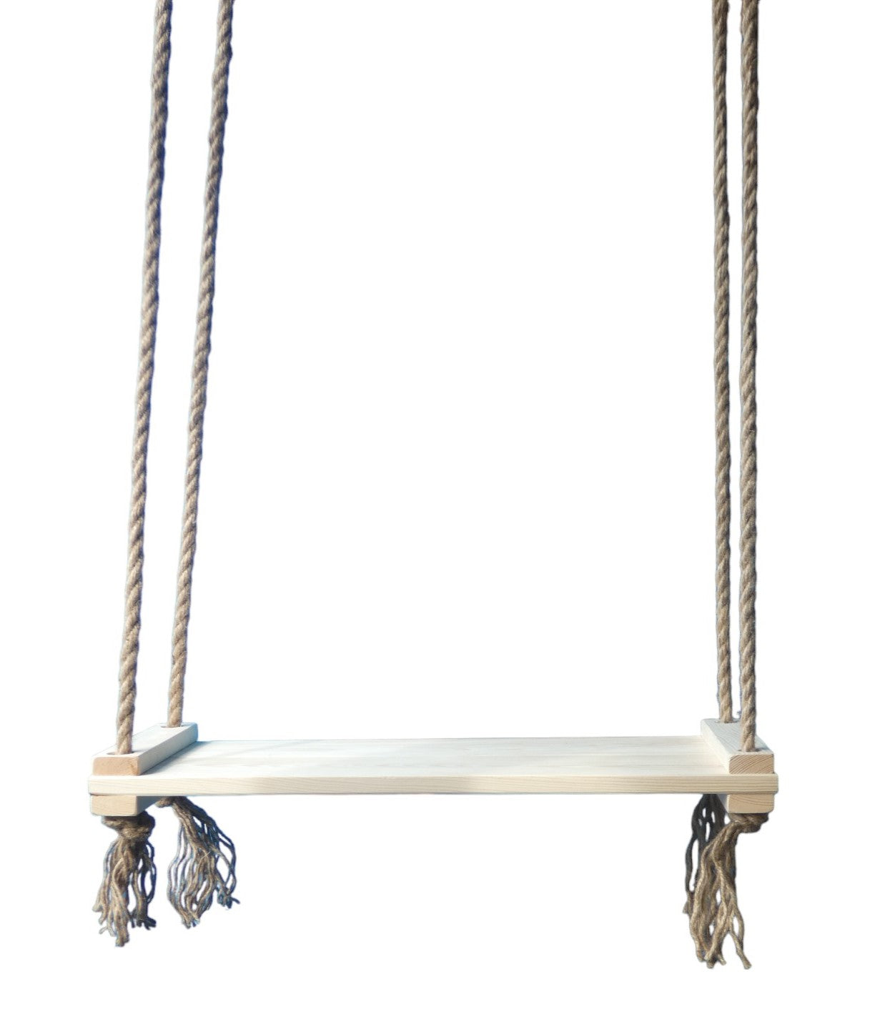 Swing hanging on ropes natural wood Manufacturer no brand