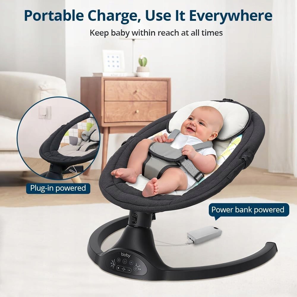 Swing rocker BIOBY 0-10 months/2-9 kg, 65 x 71,5 cm Manufacturer code bujaczek elektryczny leżaczek huśtawka