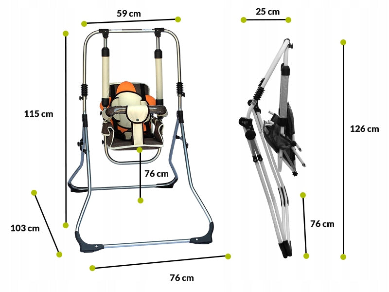 Swing rocker for baby freestanding folding flower 115cm 2in1 PL Brand Skyline