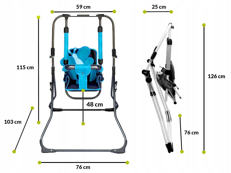 Swing rocker for child freestanding folding 3in1 high chair tray PL Brand Skyline