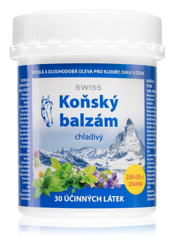 Swiss Horse balm Cool cooling lotion 300 ml Name Simply you Koňský balzám SWISS chladivý 250 ml + 50 ml ZDARMA