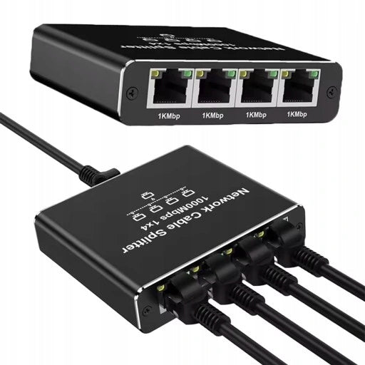 Switch 1000Mbps LAN Splitter for Internet 4 Ports Gigabit Ethernet