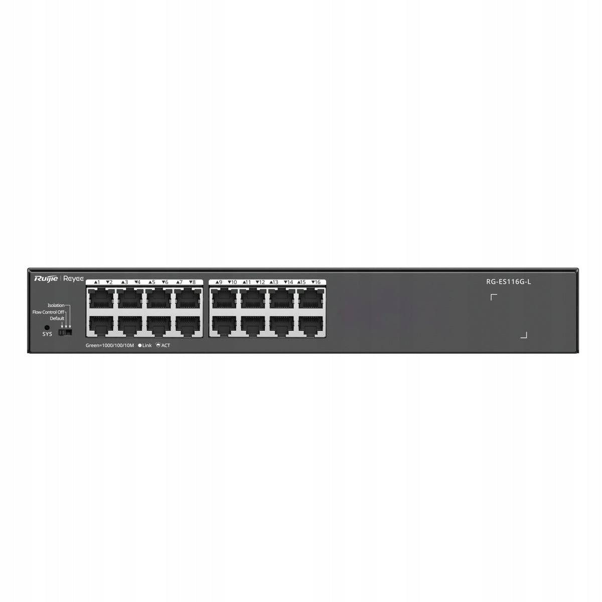 Switch 16 Port Unmanaged Ruijie Reyee RG-ES116G-L Non-PoE Packaging status original
