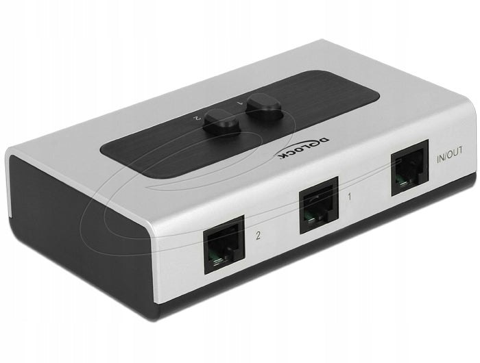 Switch 2 RJ11 ports manual, bidirectional Delock 87698