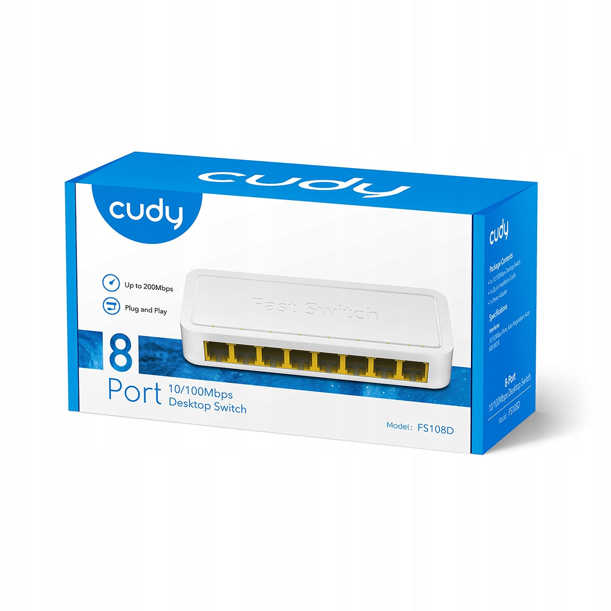 Switch 8 Ports Cudy FS108D 100Mb/s Fast Desktop Packaging status original
