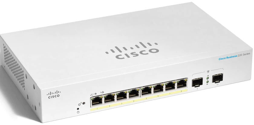 Switch Cisco CBS220-8T-E-2G Řízený L2 Gigabit Manufacturer Cisco