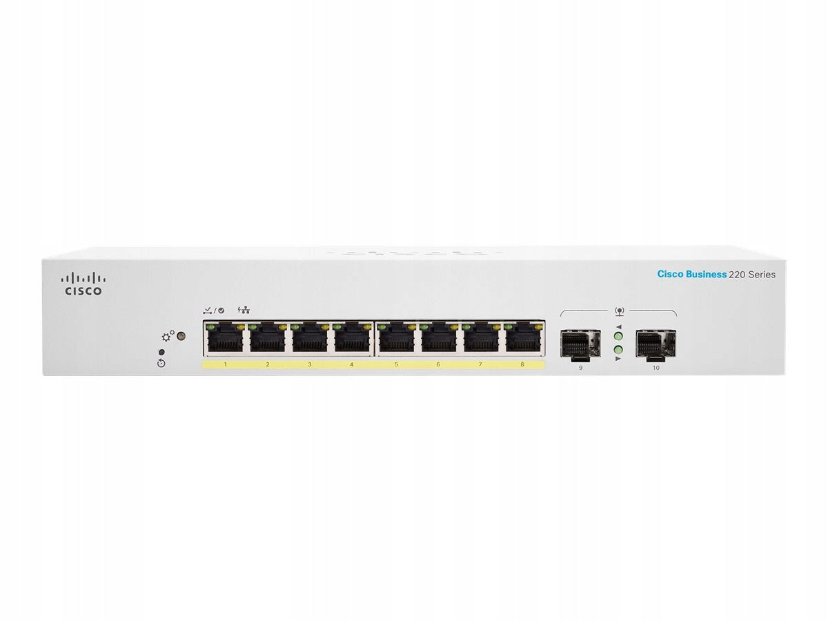 Switch Cisco CBS220 Smart 8x Gigabit PoE 65W 2x1G SFP