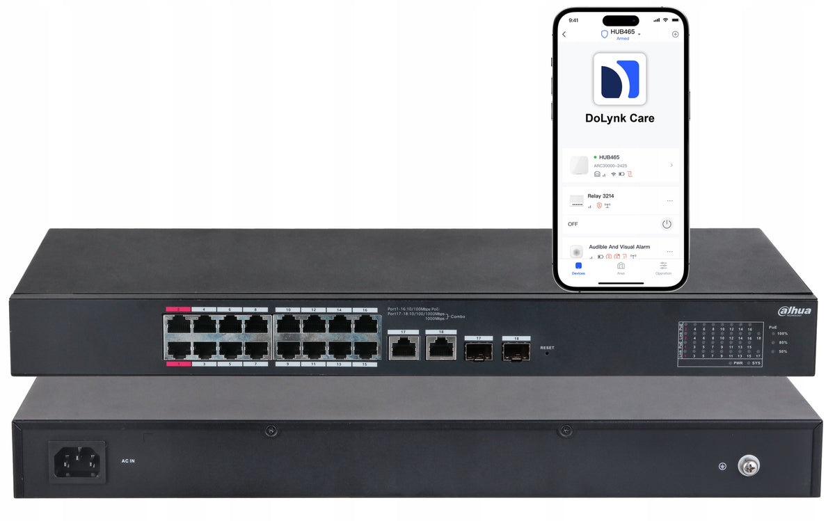 Switch DAHUA Cloud Managed 16x + 2x COMBO CS4218-16ET 240W