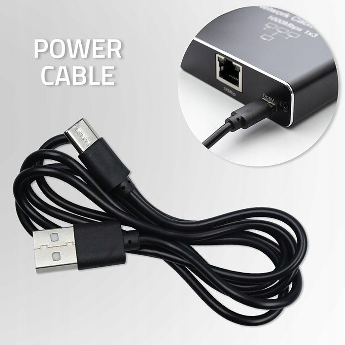 Switch Ethernet mini 1x4 RJ45 Qoltec 1000Mb/s USB-C aluminum splitter Manufacturer Qoltec