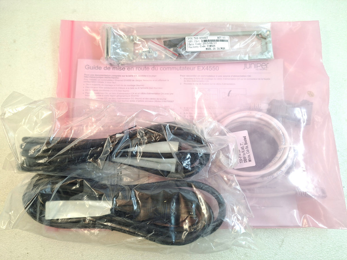 Switch Juniper EX4550-32F-AFO 32x 10Gb 1U Rack + wiring NEW Packaging status original