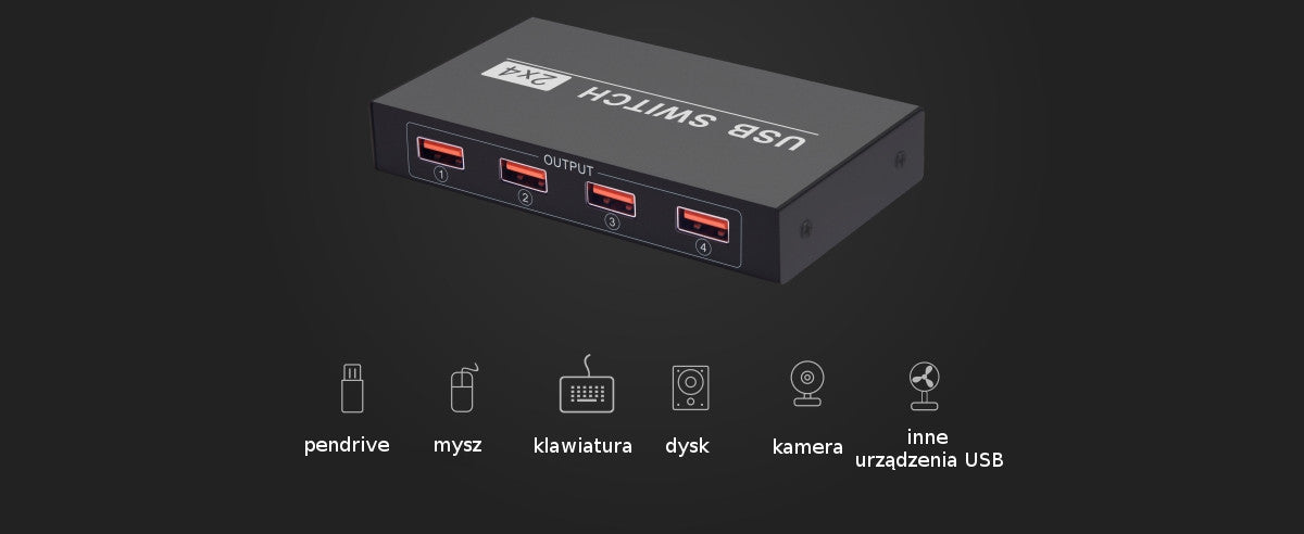 Switch KVM USB Switch 1x2 Computers - Printer/Disk Spacetronik Manufacturer Spacetronik