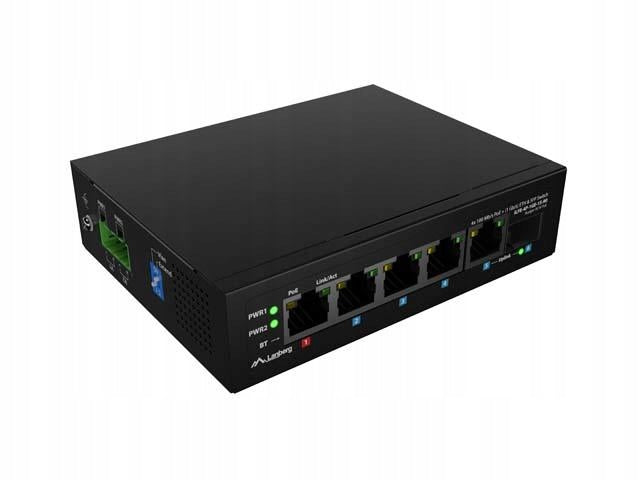 Switch Lanberg Light industrial POE 1XBT 3XAT SFP+ETH DIN Fast Ethernet