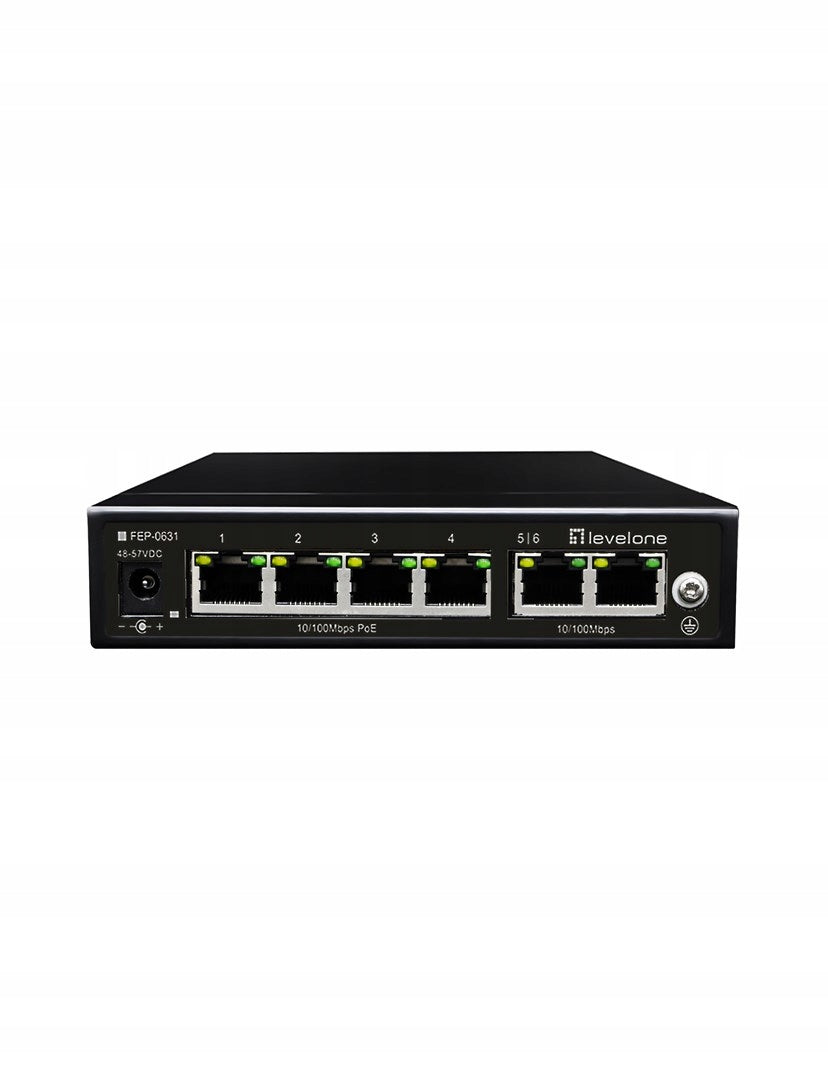Switch LevelOne FE PoE+ 6-port 60W 100Mbps