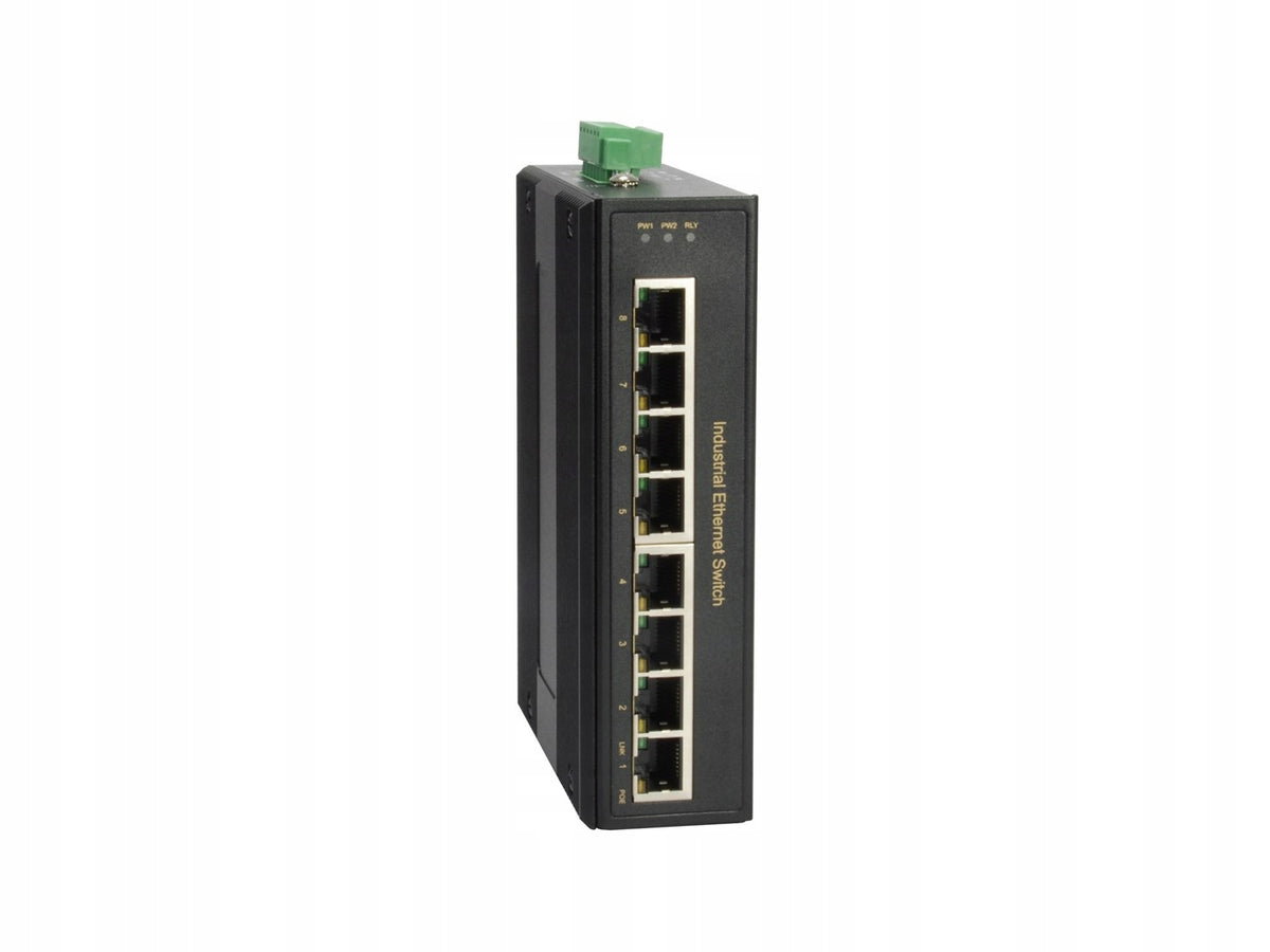 Switch LevelOne Industrial GB PoE+ 8-port IP30 DIN 200W 1Gbps