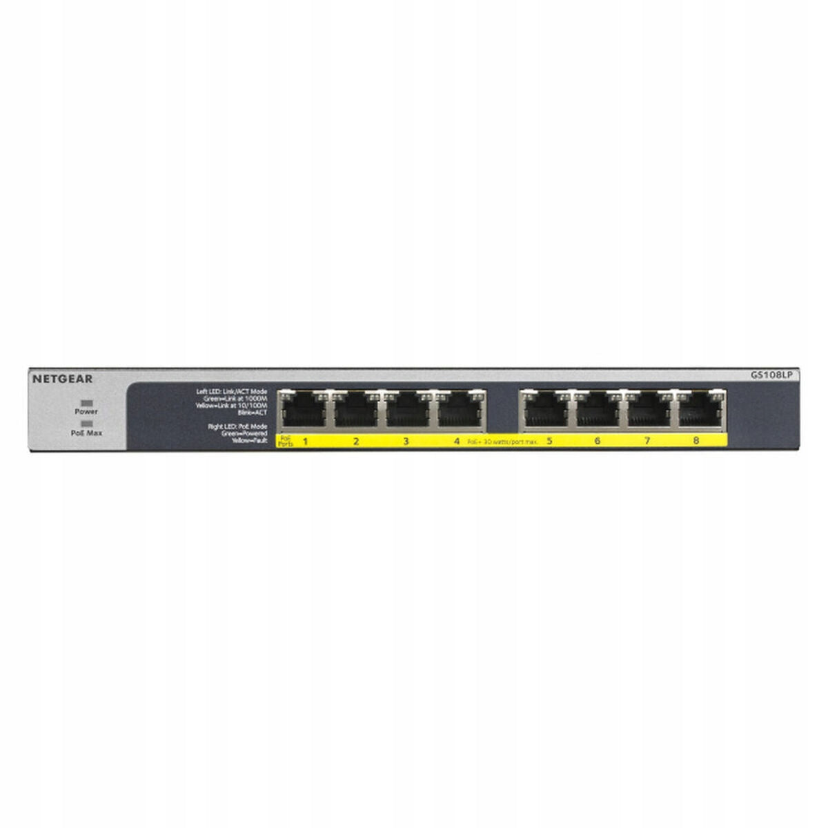 Switch Netgear GS108LP-100EUS PoE Manufacturer code GS108LP-100EUS