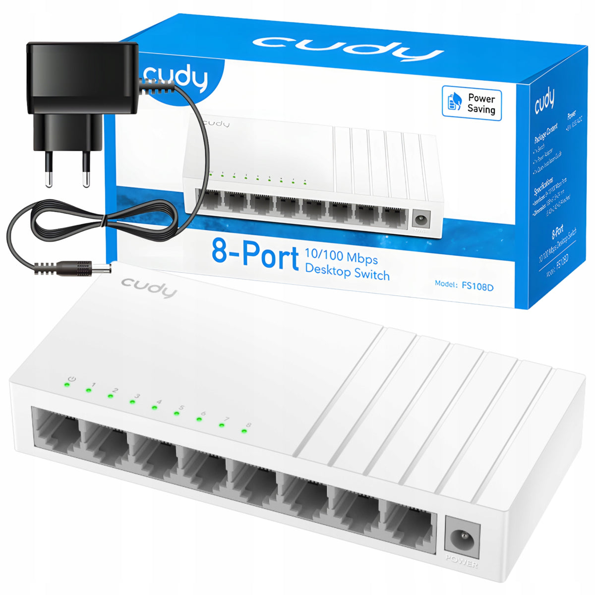Switch Network Switch Cudy FS108D 8-Port 10/100Mbs RJ45 Ethernet