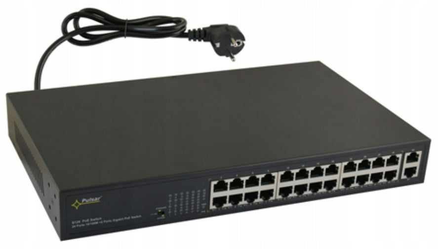 Switch Pulsar S124 24 PoE/PoE+ ports black