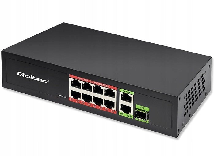 Switch QOLTEC 52296 Fast Ethernet 11 ports PoE function Manufacturer Qoltec
