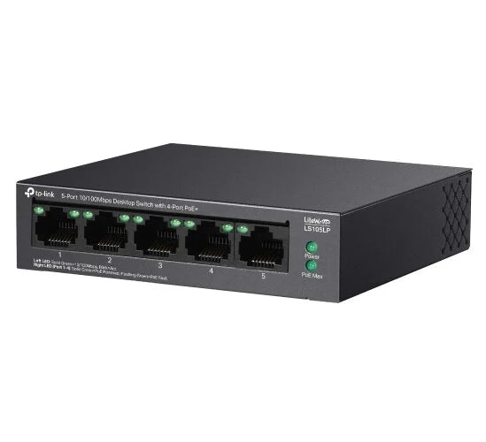 Switch TP-LINK LS105LP Fast Ethernet, 5 Ports, PoE Function Manufacturer code LS105LP