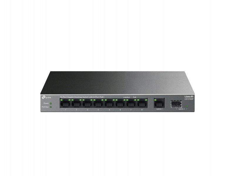Switch TP-LINK LS1210GP Gigabit Ethernet, 10 Ports, PoE Function