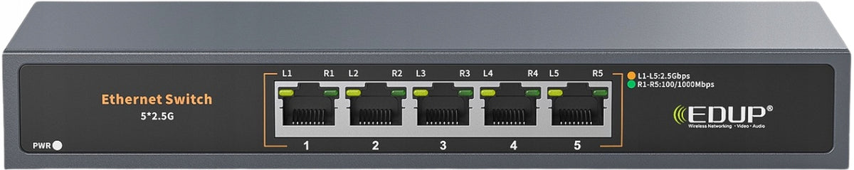 Switch splitter switch 5 port LAN Ethernet RJ45 5xRJ45 2.5Gb/s Manufacturer EDUP