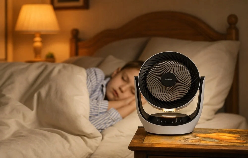 SwitchBot W3800510 Cordless Fan 3D 24dB 100 Speed 9h Pro HD Dominant color white