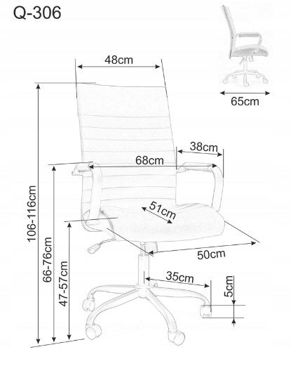 Swivel Armchair Q306 Black Modern Office Studio Children's Room Packaging status original