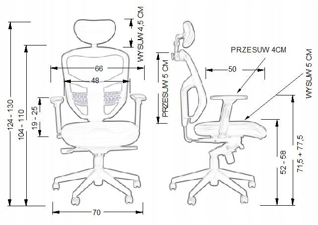 Swivel Chair Black Office Mesh - Comfort and Functionality! HN-5038 Brand Stema