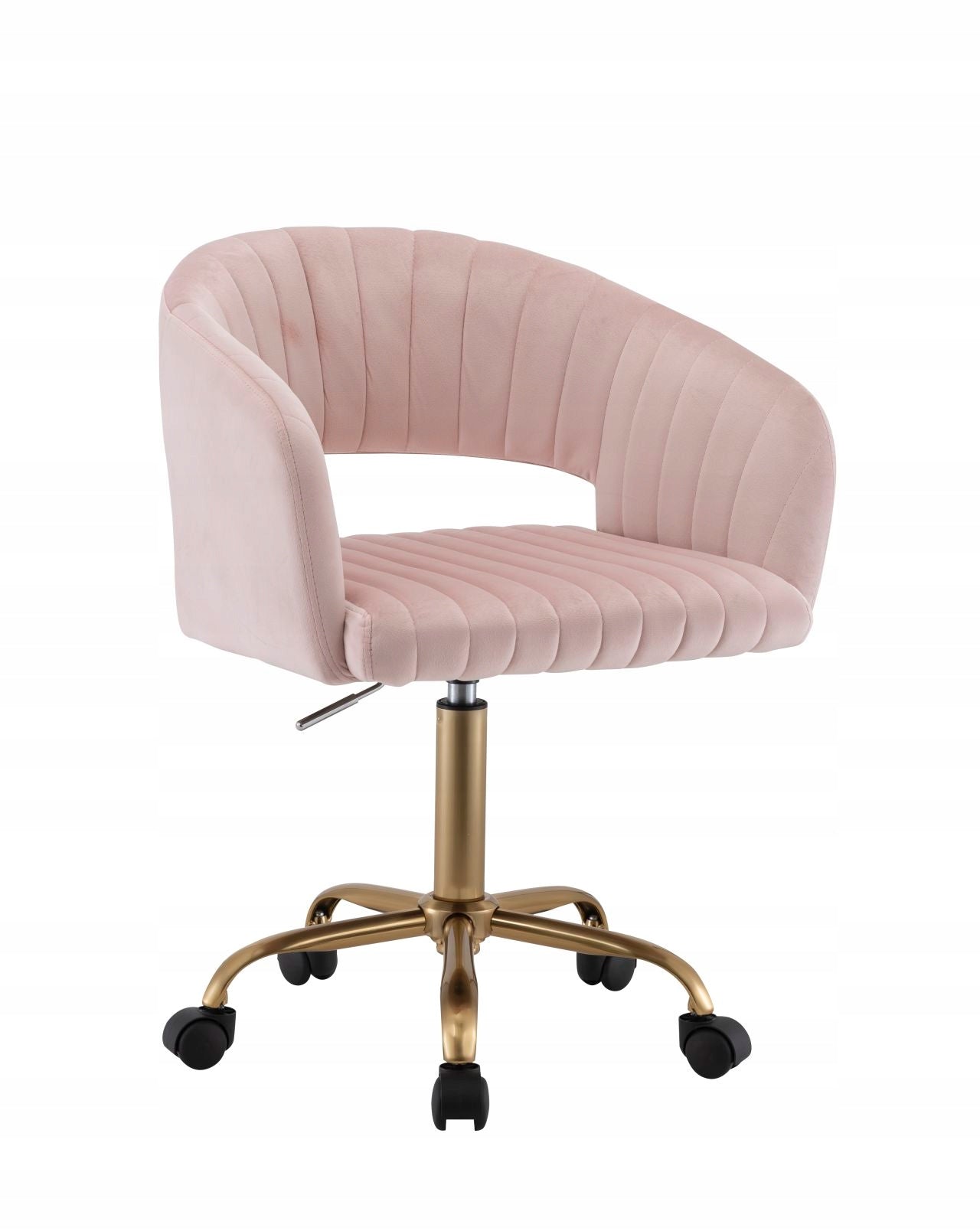 Swivel Chair FURNITEX FB7 PINK Velvet Gold Base Glamour Dressing Table