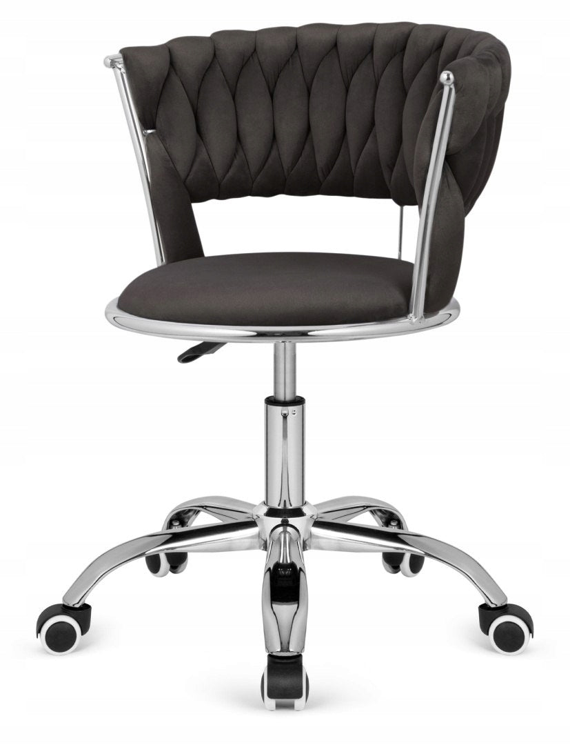 Swivel Chair| For Student Desk Adjustable| Velour Black Lugano Packaging status original