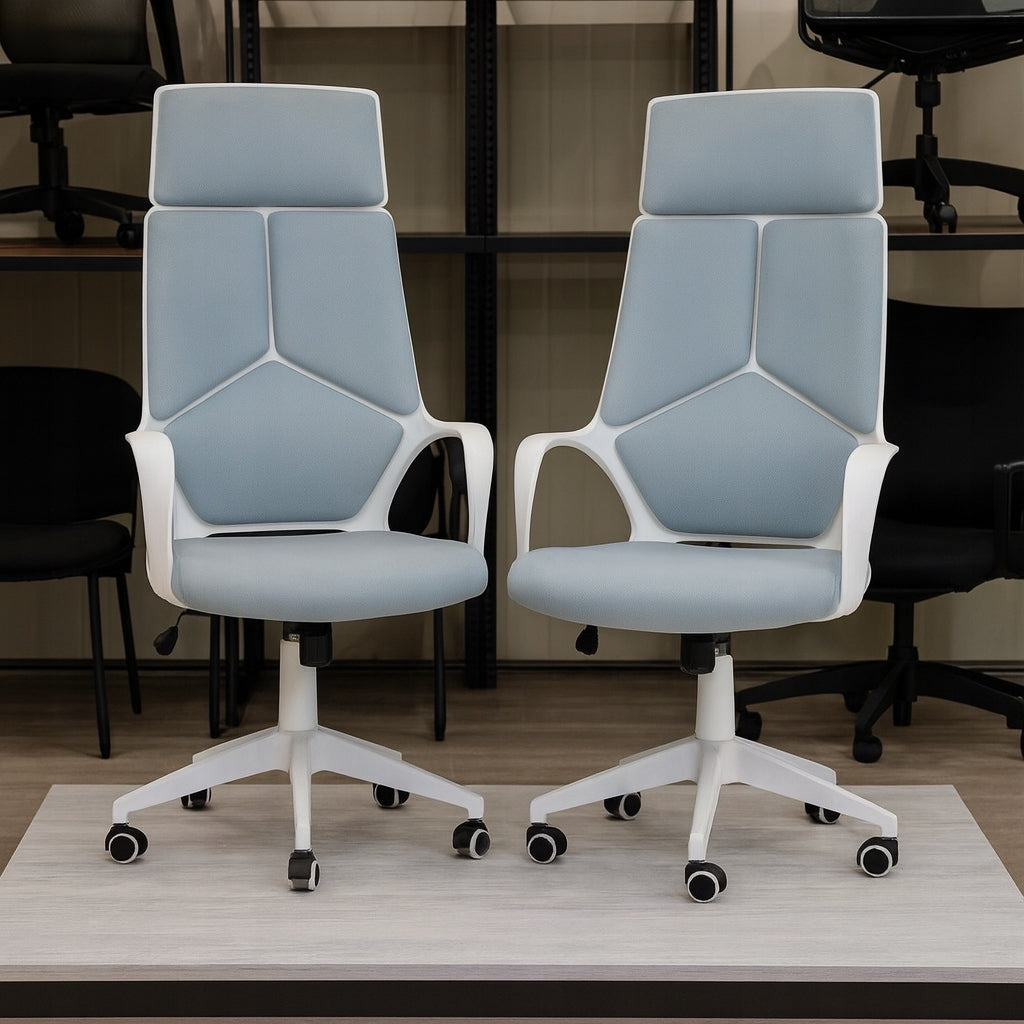 Swivel Chair NOAH CX-0898H Office Chair Grey High Back Fabric Packaging status original