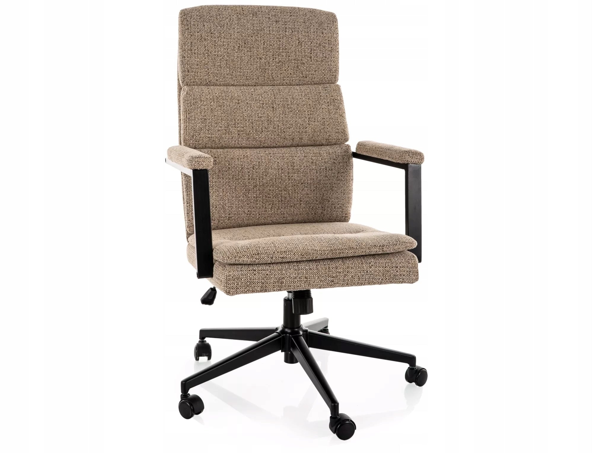 Swivel Chair Noelle Dark Beige 33 Tilt Mechanism With Armrests SIGNAL Furniture depth 60 cm