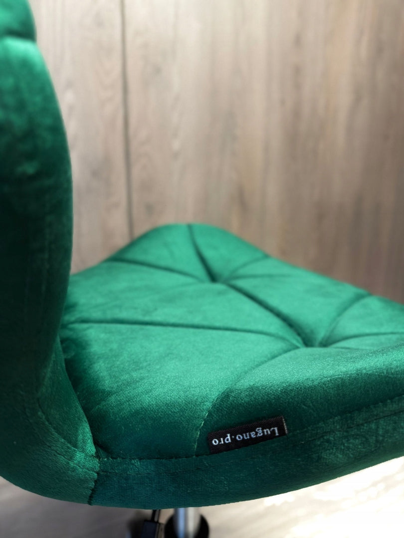 Swivel Chair Office Desk Chair Cabinet Adjustable Velour Green Medical device no