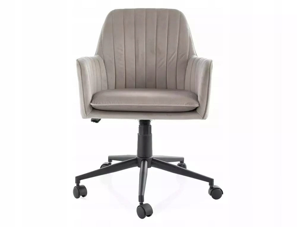 Swivel Chair Q-886 Velvet Black/Dark Beige Bluvel 40 Office Medical device no