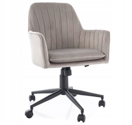 Swivel Chair Q-886 Velvet Black/Dark Beige Bluvel 40 Office