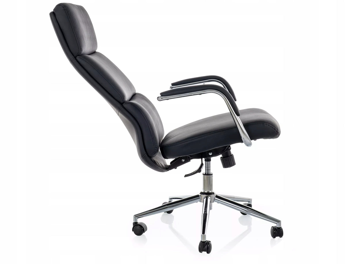 Swivel Chair Q03 Black Suede Multiblock With Armrests SIGNAL Furniture depth 70 cm