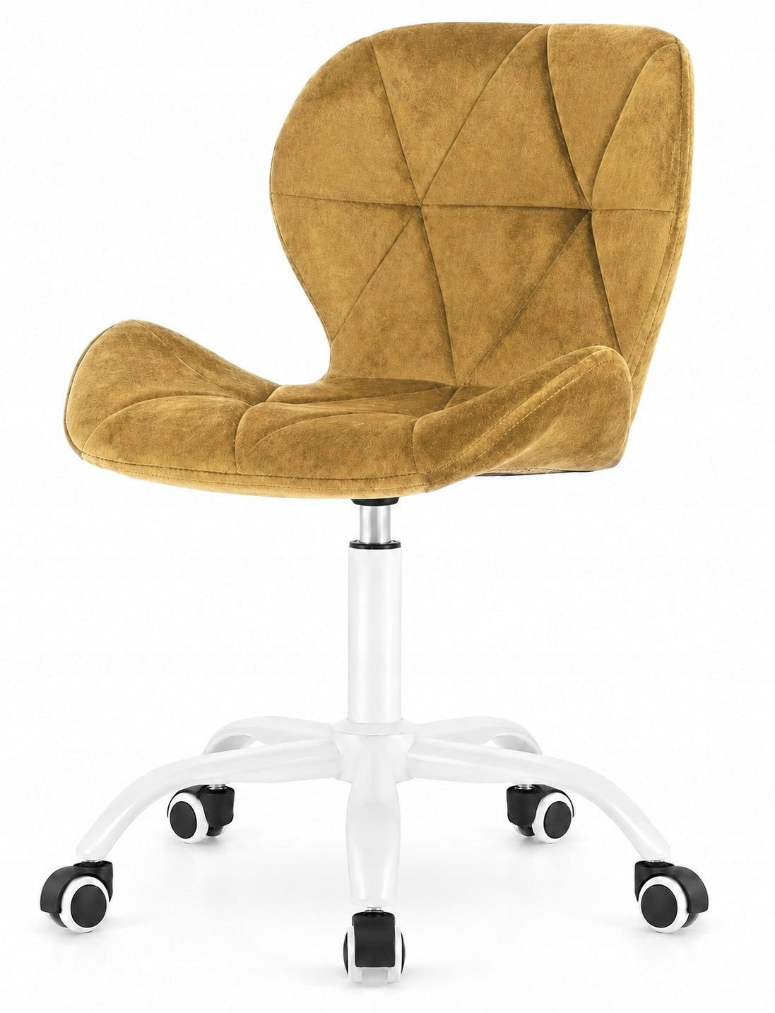 Swivel Chair Student Desk Chair Velour Brown Adjustable