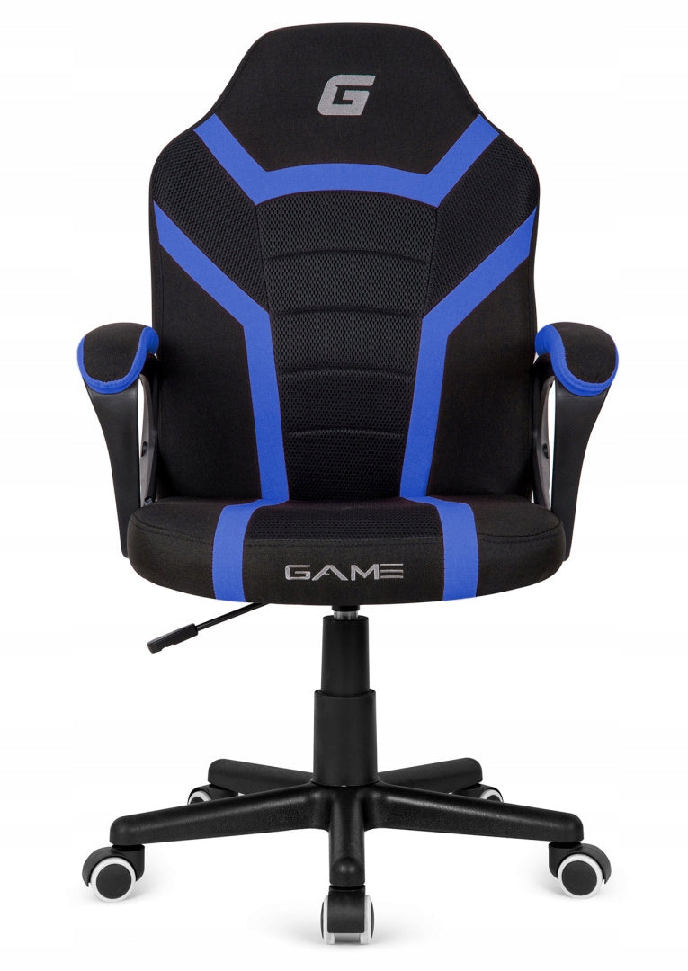Swivel Chair Ventilated Gaming Desk Chair Blue Fabric Brand Lugano