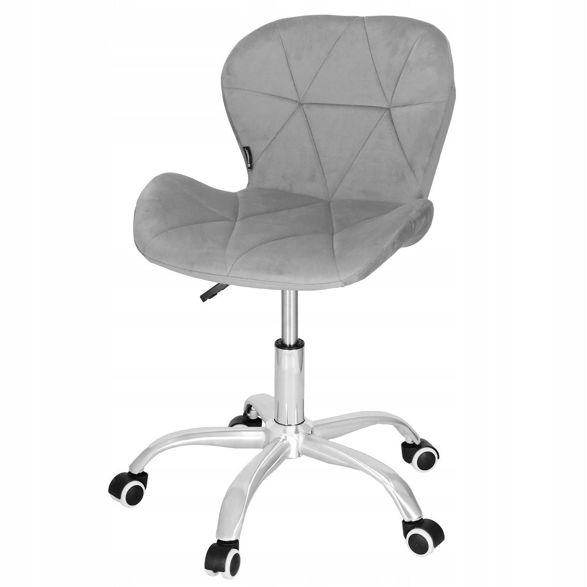 Swivel Chair Wheelchair for Desk Grey Upholstered Adjustable