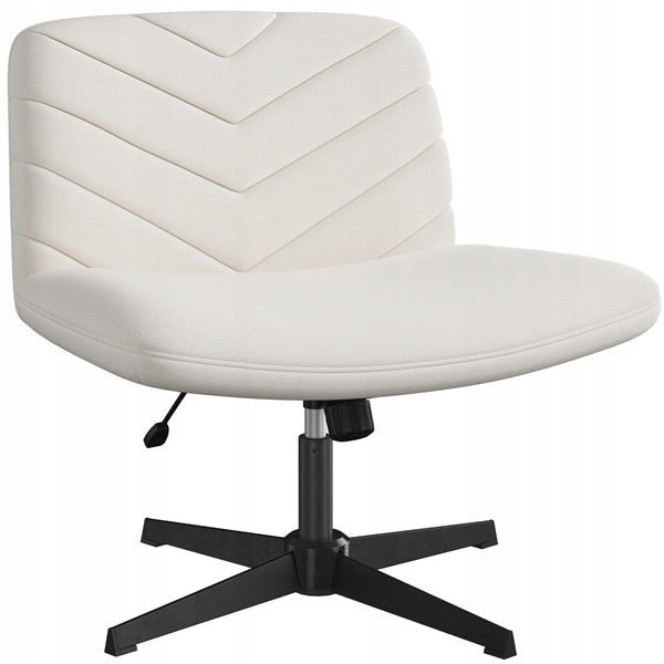 Swivel Chair, Wide Seat, Armrest-Free, Beige