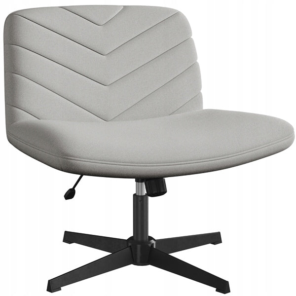 Swivel Chair, Wide Seat, Armrest-Free, Grey