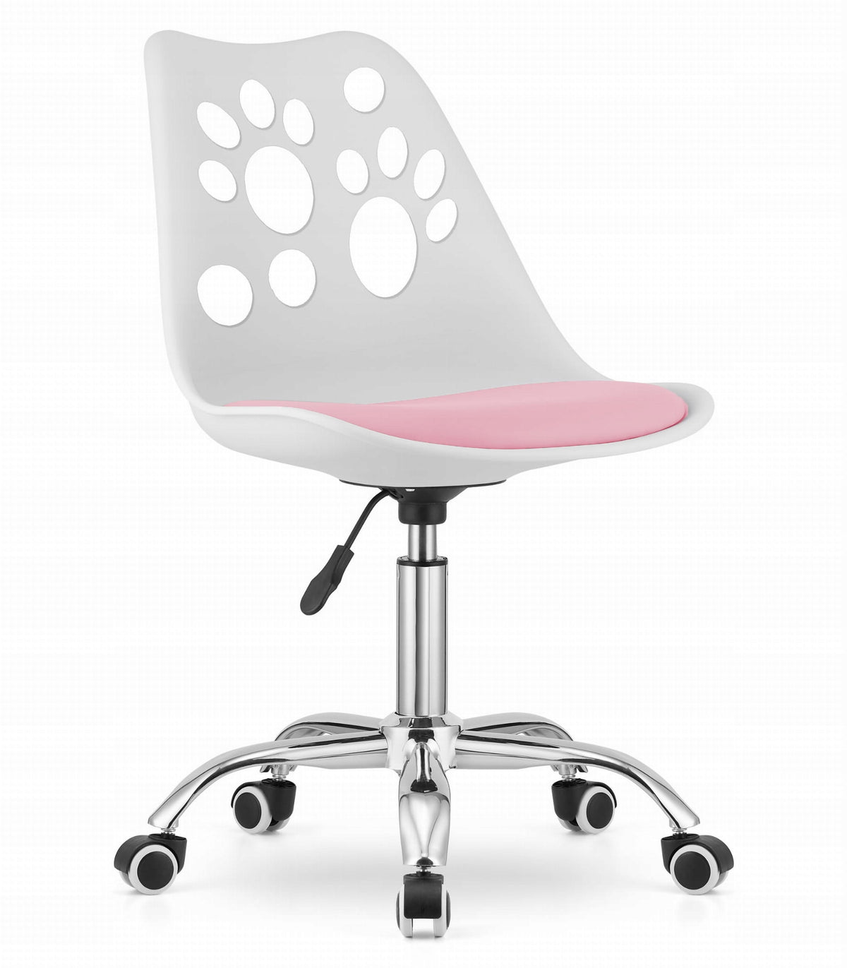 Swivel Chair for Desk Office Chair for Children White and Pink PRINT Brand no brand